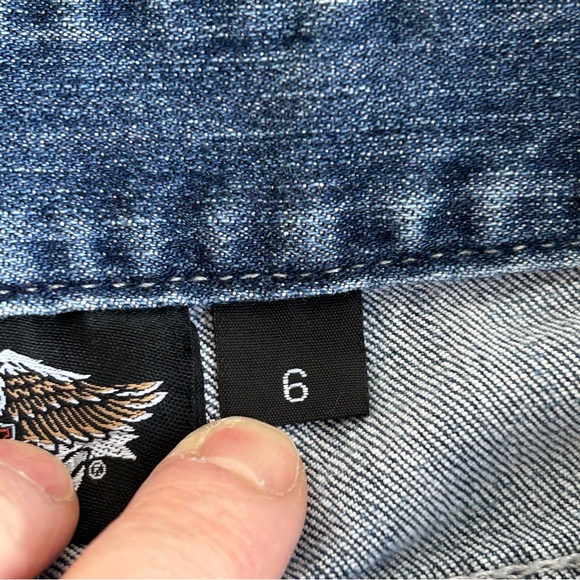 Vintage Y2K Harley Davidson Capris Jean Pants - Picture 10 of 15